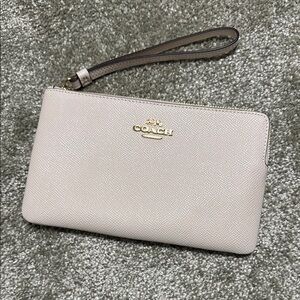 Coach Cream Wristlet